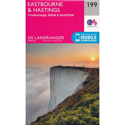 mapa Eastbourne, Hastings, Crowborough, Battle, Heathfield 1:50