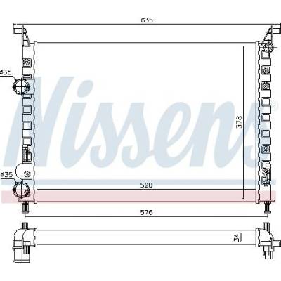 Chladič, chlazení motoru NISSENS 61684