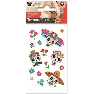 Anděl Tetovací obtisky lebky 10,5 x 6 cm 16048