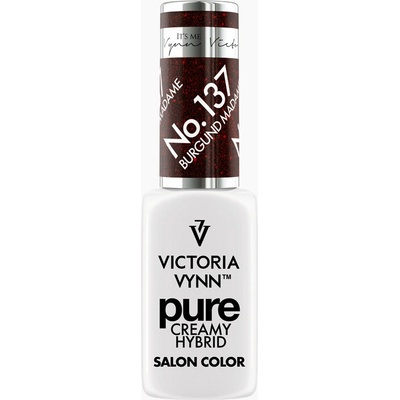 VICTORIA VYNN Hybridní gel lak PURE CREAMY HYBRID 137 Burgund Madame 8 ml
