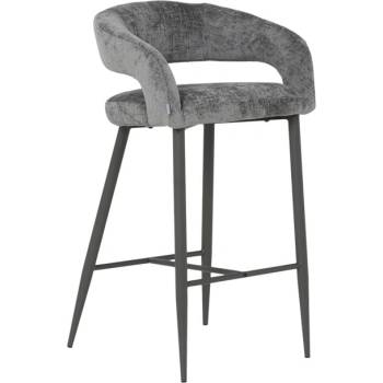 Carmen Бар стол Carmen BREA 2, до 120кг, дамаска, праховобоядисана метална база, сив (bt-3521325)