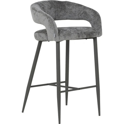 Carmen Бар стол Carmen BREA 2, до 120кг, дамаска, праховобоядисана метална база, сив (bt-3521325)