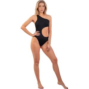 NEBBIA Бански костюм Nebbia One Shoulder Asymmetrical 459 swimsuit - Black (Black)
