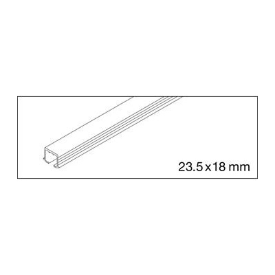 HAWA CLIPO 26/36 pojezdová kolejnice k nalepení 2500 mm elox hliník