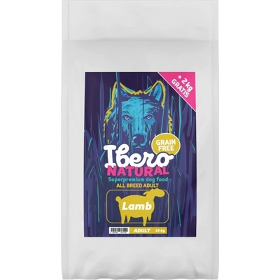 Ibero Grain Free Dog Medium & Maxi Adult Lamb 12 + 2 kg