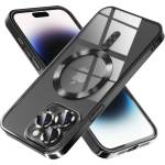  Силиконов калъф Color Chrome, съвместим с Magsafe IPhone 15 Pro, черен