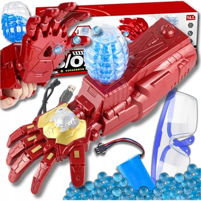 Vystreľovacia rukavica Iron Man na vodné guličky