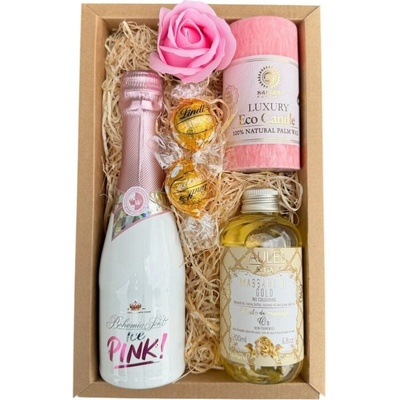 Dárkáč Pink Harmony se zlatou masáží a Bohemia Sekt Ice