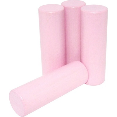 DrKO Dřevěný válec 12 cm 1ks růžová