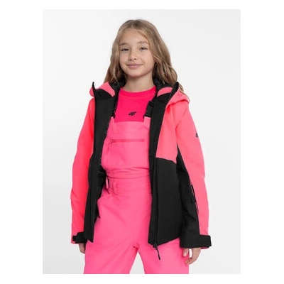 4F detská bunda F292 hot pink neon