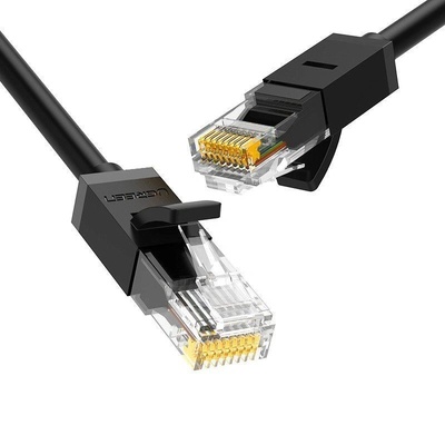 UGREEN Мрежов кабел Ugreen NW102, Ethernet, RJ45, Rounded, Network, Cat. 6, UTP, 15m, черен (UG20165)