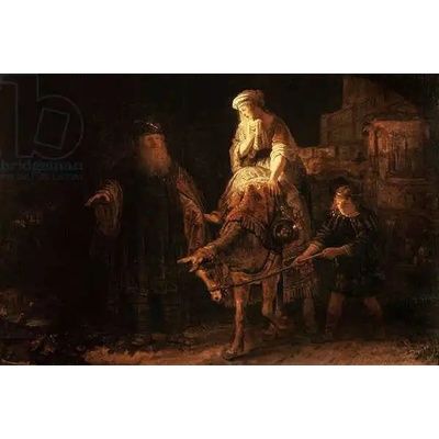 Obrazy - Rembrandt, van Rijn: Departure of the Shemanite Wife - reprodukce obrazu