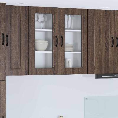 vidaXL Панел за миялна машина Kalmar Кафяв дъб 40 x 31 x 80 см (884648)