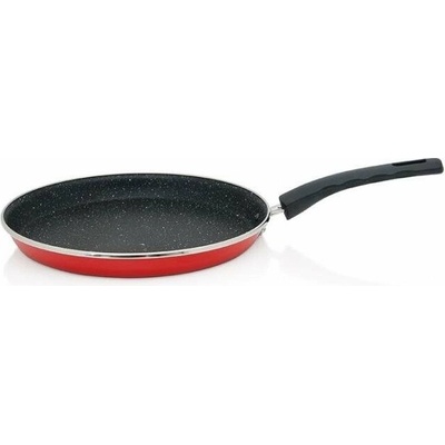 Metalac Granite induction, smaltovaná pánev na palačinky 25 cm, červená