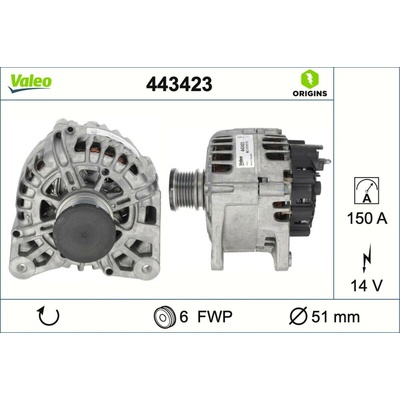Alternátor VALEO 443423