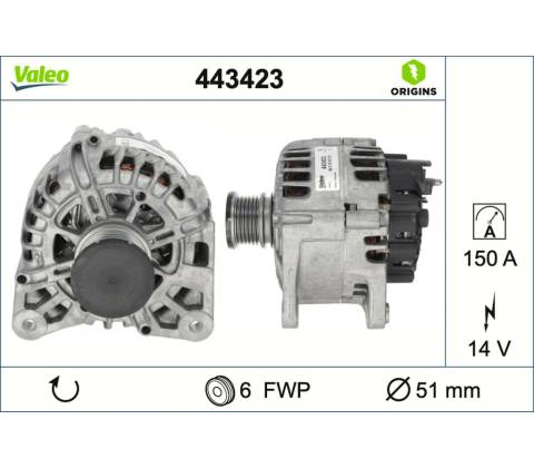 Alternátor VALEO 443423