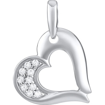 SILVEGO strieborný prívesok srdce FWP5942