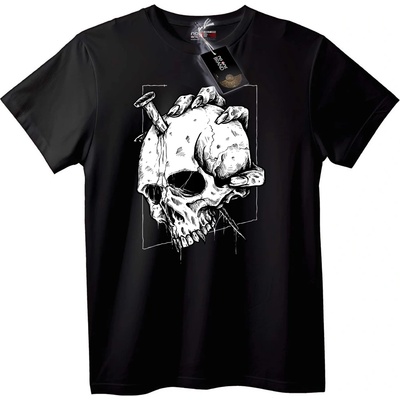 NOONEBRAND Тениска Черепна Ръка - 6XL, White