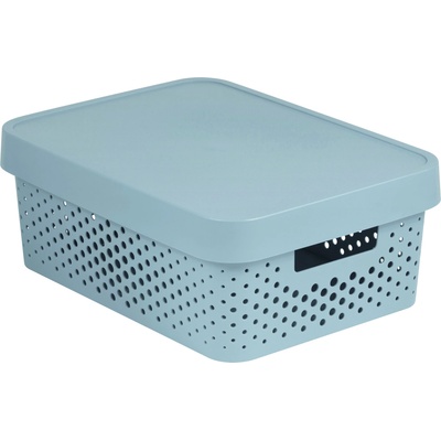 Box Curver Infinity Dots 11 l s vekom svetlo šedý 229163