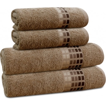 Jahu Ručník Osuška Darwin Světle hnědá 50 x 100 cm