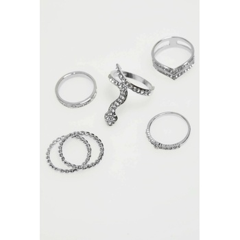 Moodo Комплект пръстени с циркониеви елементи Moodo Moodo | Srebaren | ЖЕНИ | ЕДИН РАЗМЕР