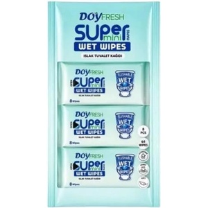 Doyfresh Super Mini мокри тоалетни кърпички 8 бр
