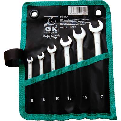 GK Tools sada očkoplochých klíčů matné 6-17 mm 6 dílů P16141/P