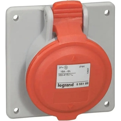 Legrand КОНТАКТ ЗА ТАБЛО ip44 3p+n+e, 16a 380/415v legrand - СИВ/ЧЕРВЕН (3245065551891)