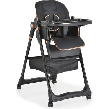 Moni Детски стол за хранене с подарък Lindo черен (111590)