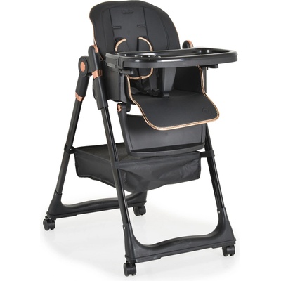 Moni Детски стол за хранене с подарък Lindo черен (111590)