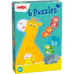 HABA Комплект пъзели Haba - Семейство зоо животни, 6 броя (2012185003) - baby