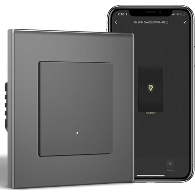 BSEED chytrý WiFi vypínač světel – Echo Click Šedá 1