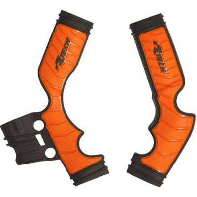 RACETECH (RTECH) kompletní kryty rámu BI-MATERIAL SUPER GRIP KTM SX 65 '16-'24 barva oranžová / černá