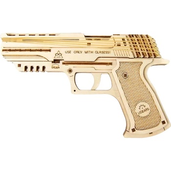 UGears Дървен 3D пъзел Ugears от 62 части - Пистолет Wolf-01 (U-70047 )