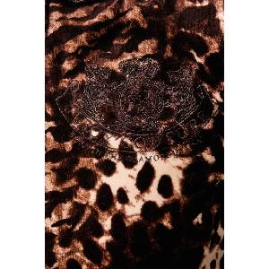 Juicy Couture суичър с цип и качулка дамски ABSTRACT ANIMAL PUFF SLEEVE ROBYN (JCWAS226338)