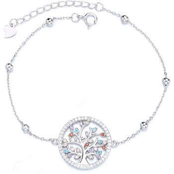 Silenti Jewelry Сребърна гривна "Цветен Живот