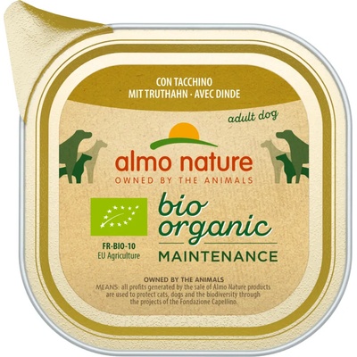 Almo Nature BioOrganic 6х100г BioOrganic Maintenance Almo Nature, консервирана храна за кучета - био пуешко