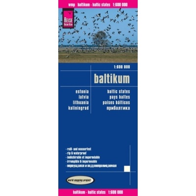 World Mapping Project Reise Know-How Landkarte Baltikum 1:600.000 : Estland Lettland Litauen und Region Kaliningrad