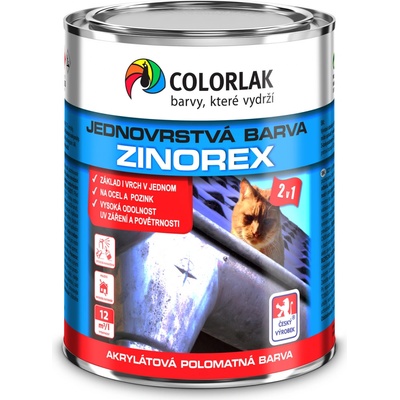 Colorlak ZINOREX S 2211 RAL 8012 Hnědá 9L