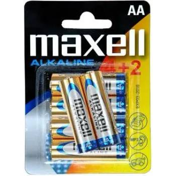 Image 1 of Maxell Алкална батерия MAXELL AA, LR-6, 4+2 бр. в опаковка, 1.5V (ML-BA-LR6-4plus2)
