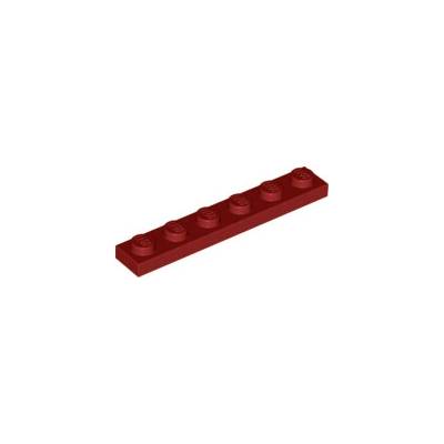 3666 Dark Red Plate 1 x 6