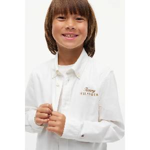 Tommy Hilfiger риза за деца от памук с еластан (KB0KB10764.98.122.9BY2)