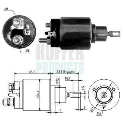 Elektromagnetický spínač, startér HOFFER 46068