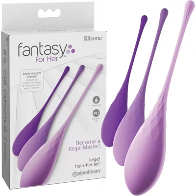 Комплект кегел яйца, фантазия за нея - Kegel Train-Her Set (PD4930-12)