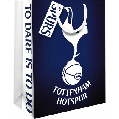 TOTTENHAM HOTSPUR FC Darčeková taška Tottenham Hotspur, tmavomodrá, tkané uchá