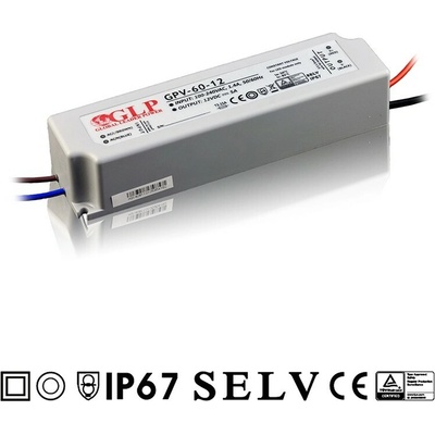 GPV, 60W LED zdroj GPV-60-12E, 5A, 12V