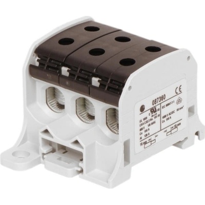 HORA eTec Svorka univerzální RKA 50 1/6 L S, 150A, 1pól., AL/CU 6x vstup, černá, na DIN/na panel