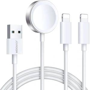 JOYROOM 3в1 кабел Joyroom S-IW007, USB-A към магнитно зарядно устройство, 2х L (S-IW007 White)