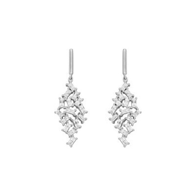 Diamonfire Luxusní stříbrné náušnice E6063