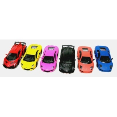 Kinsmart Lamborghini 13cm kov matný lak zpětný chod mix barev 1:36